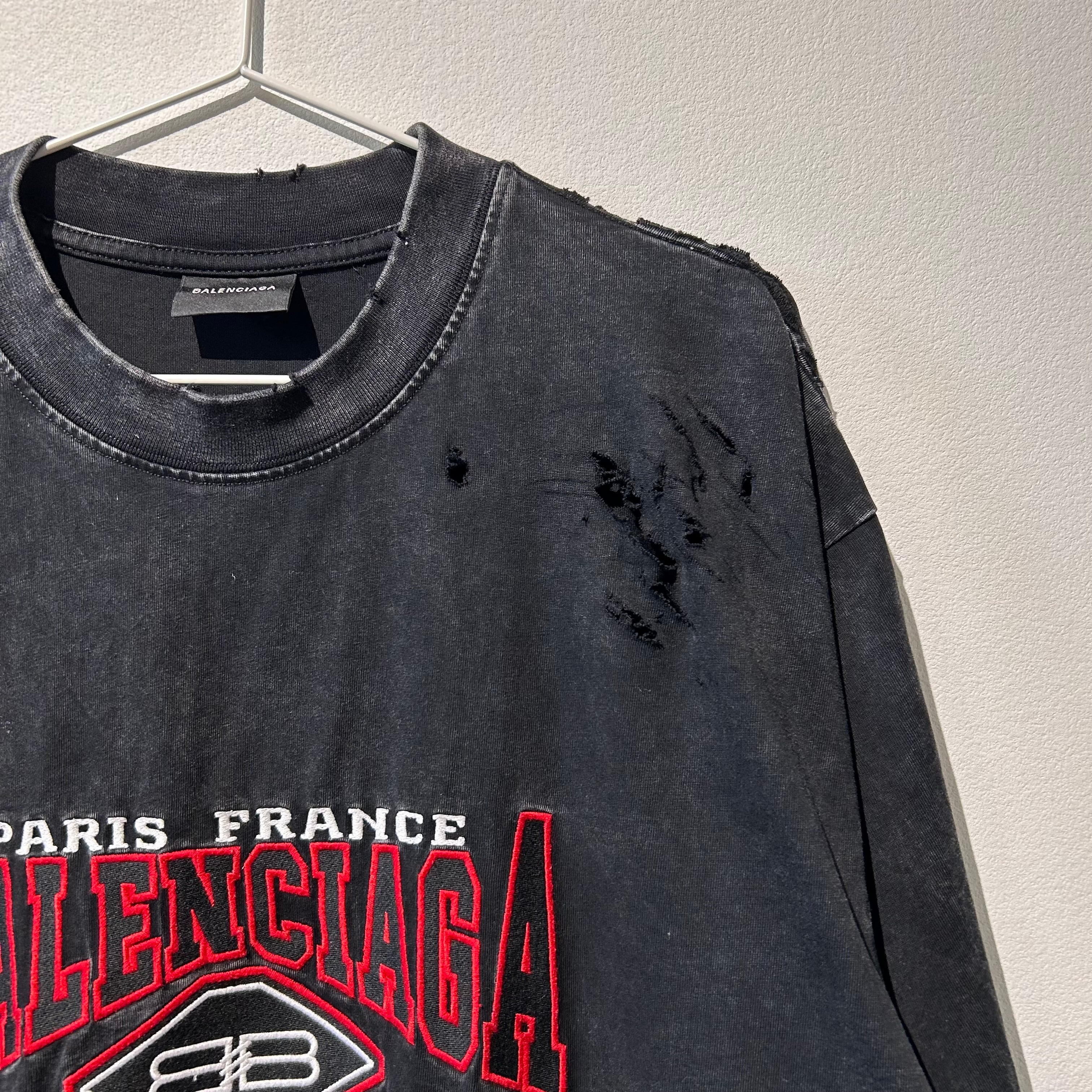 BALENCIAGA ダメージ加工 オーバーサイズ Tシャツ】 | Volter