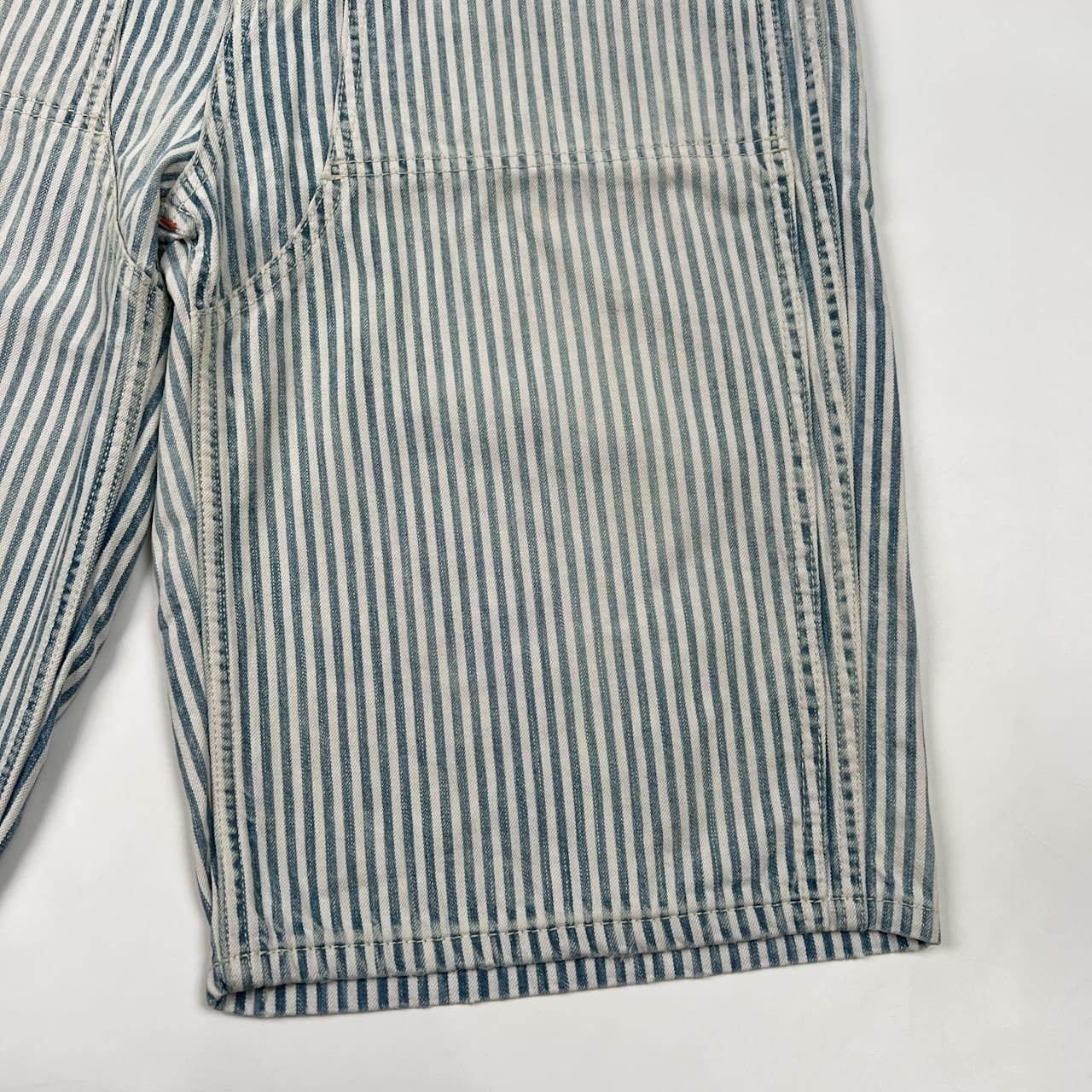 VAN JAC ヴァンヂャケット ヒッコリーストライプ デニム ハーフパンツ ショートパンツ サイズ M /ホワイト×インディゴブルー