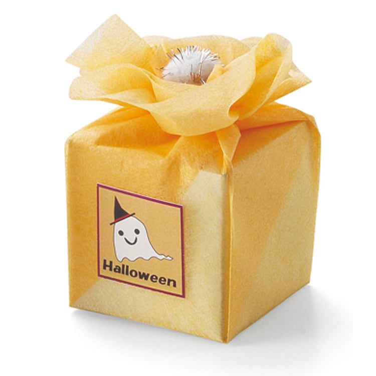 ハロウィンのカラーボックス かぼちゃとおばけのプチギフト（ハートパイ 2枚入り）1個 幸せデリバリー（ギフト・結婚式アイテム・手芸用品の通販）