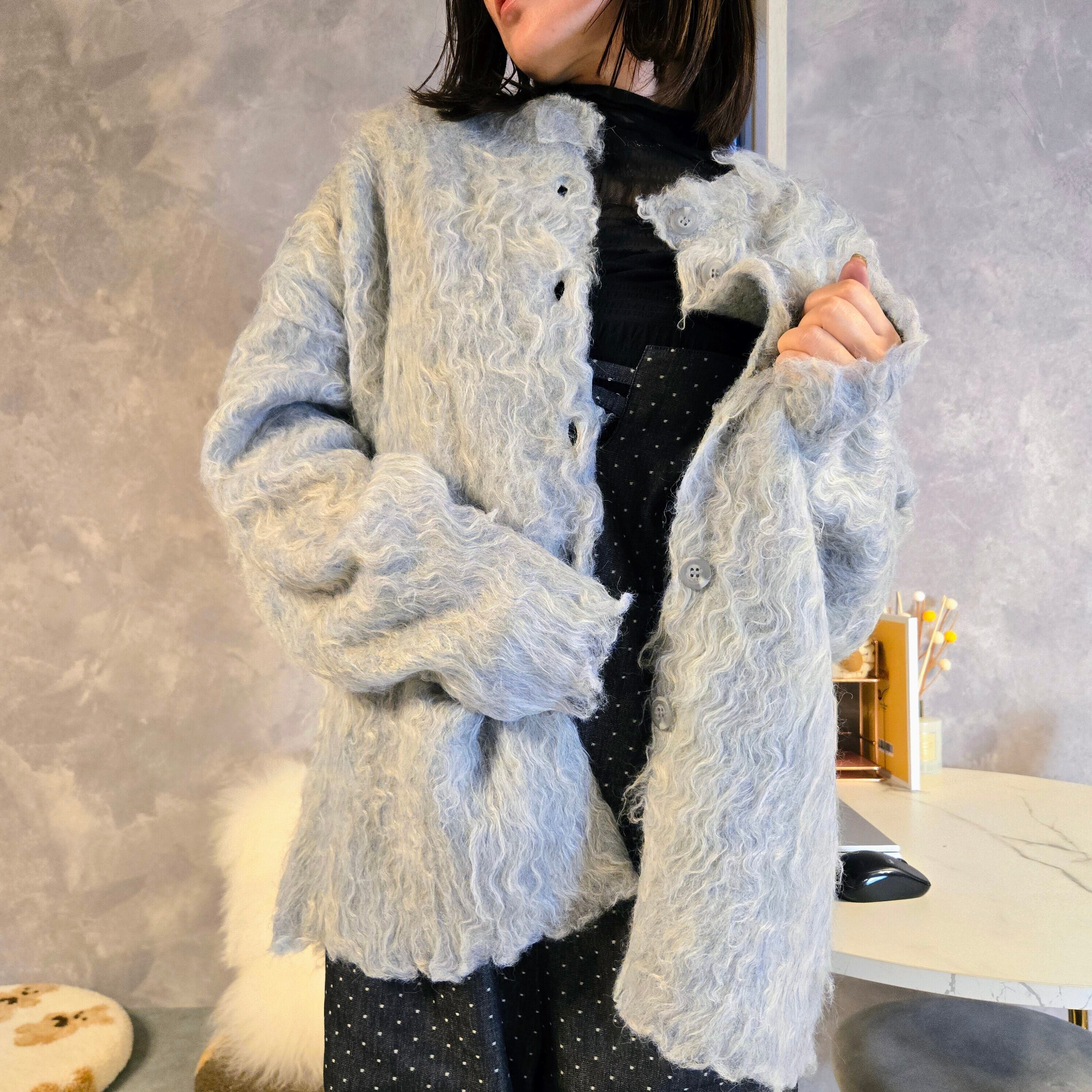 モンスターシャギーニットカーディガン | Charm by freely