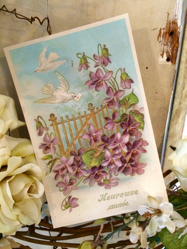 フランス製　ポストカード（すみれ）#2