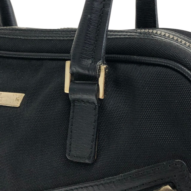 GUCCI グッチ ハンドバッグ ブラック ロゴプレート キャンバス ミニボストン vintage ヴィンテージ オールド zw2fwz