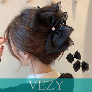 Ribbon Hair Clip Large Black Vance Clip Korean Rhinestone Cute Cute Hair Clean Hair Ornaments Hair Clip Hair Clip Adult Concert Hair Clear Clip Hair Accessory Veggy ITEMNO. [19473441]
