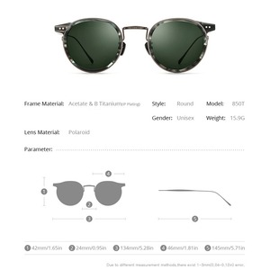 Titanium Acetate Frame Boston Sunglasses / チタン アセテート フレーム ボストン サングラス