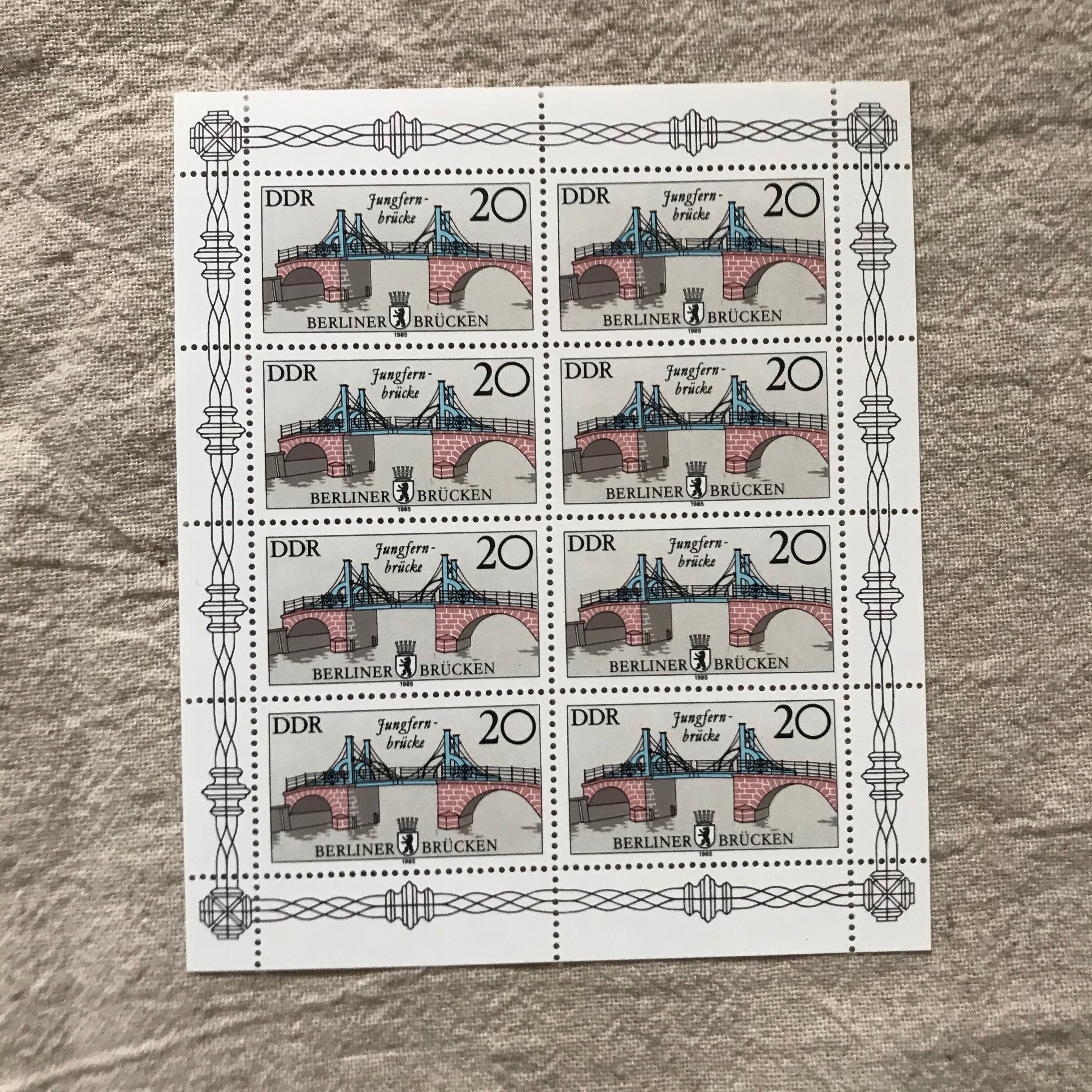 ベルリンの跳ね橋の切手シート