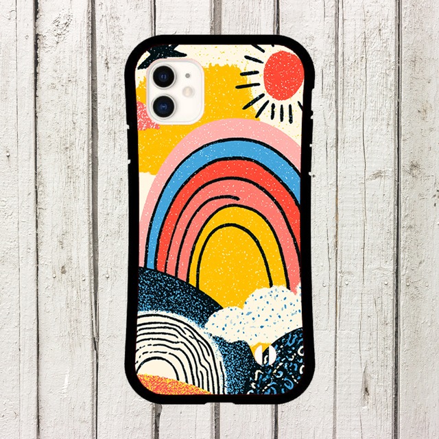 受注生産 iPhoneケース 太陽と虹アーチのZINEコラージュ｜ZINEコラージュ ZINE040C