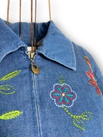 Embroidery denims jacket