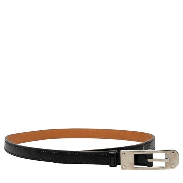 エルメス ケリー アルディオン ベルト サイズ65 ブラック ブラウン レザー レディース HERMES 【中古】