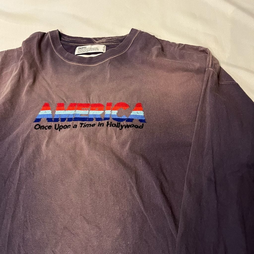 DIRIKU ダイリク 24SS AMERICA VIntage Sunmburn Tee Tシャツ 紫 size