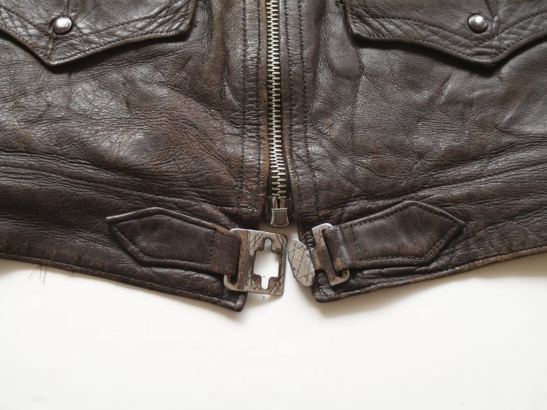 Vintage French made leather jacket 