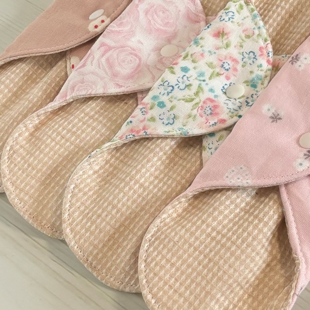 22cm ワッフル オーガニック 布ナプキン 防水仕様 4枚セット 普通の日用 227