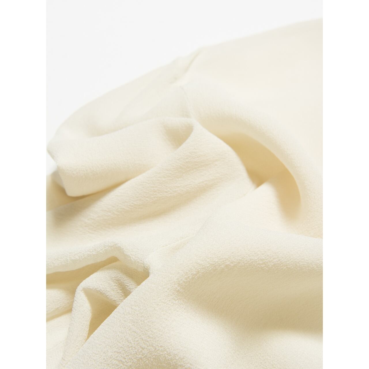 【Made in Italy】Collarless silk chiffon blouse（イタリア製 ノーカラーシルクシフォンブラウス シャツ）4d