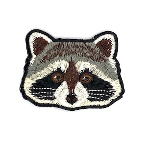 アライグマの刺繍ワッペン