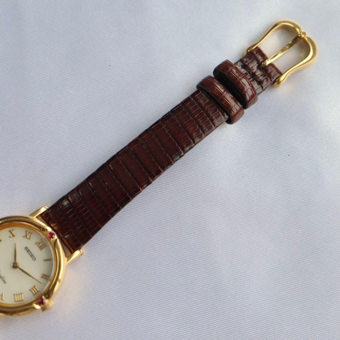 SEIKO エクセリーヌ シェル 4Pダイヤ レディース腕時計 16657 | classico