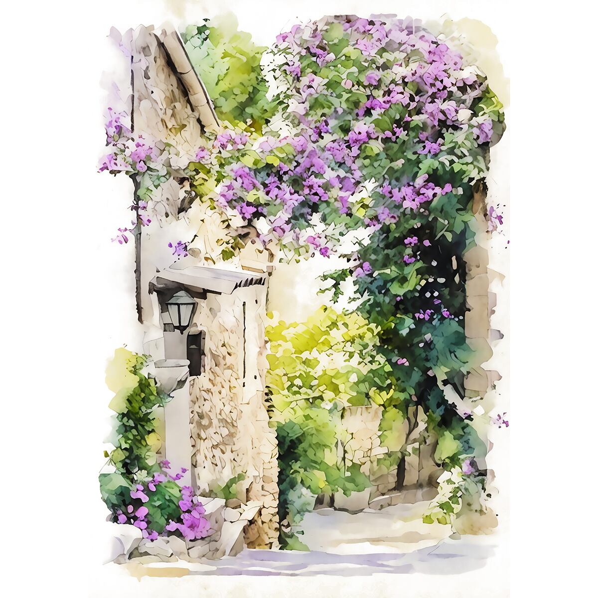 絵画 フランス 風景画(街並み) プロヴァンスの村 インテリア