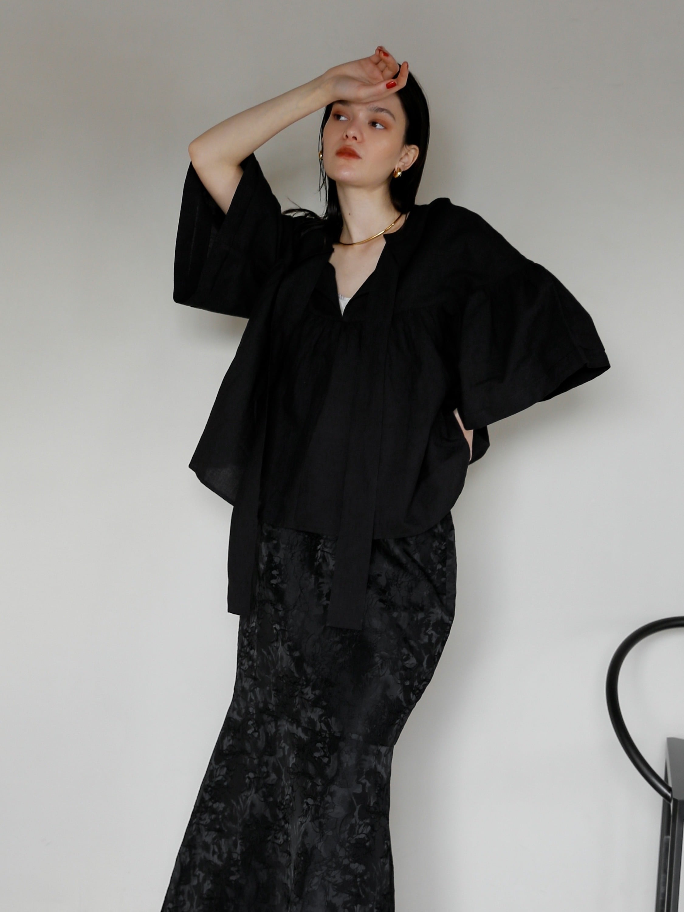 3way linen blouse（black） | Katrin TOKYO