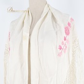 フラメンコ 衣装 シージョ ピキージョ ホワイト系 ピンク系 白 ピンク フレコ 花柄 小物 装飾 華やか 軽い 薄い ダンス パーティ 発表会 かわいい ステージ衣装 発表会衣装 舞台衣装 レディース エレガント 軽量 薄手