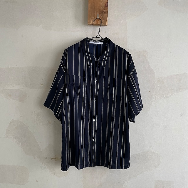 【男女兼用】リラクシングシャツ_半袖　／AFU03_stripe