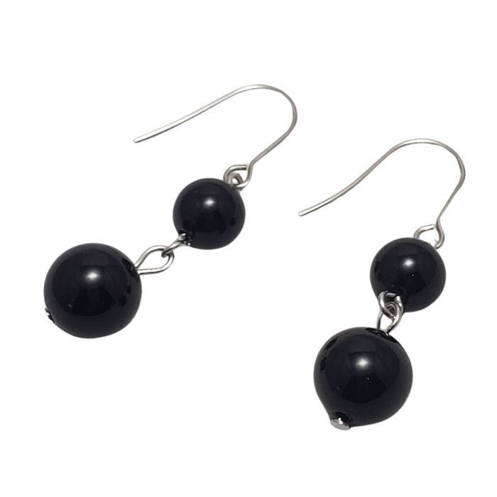 成功へと導くといわれる オニキス ピアス パワーストーン ピアス 天然石 金属アレルギー 対応 ギフト イヤリング変更可 送料無料 プレゼント 厄除け ハンドメイド アクセサリー