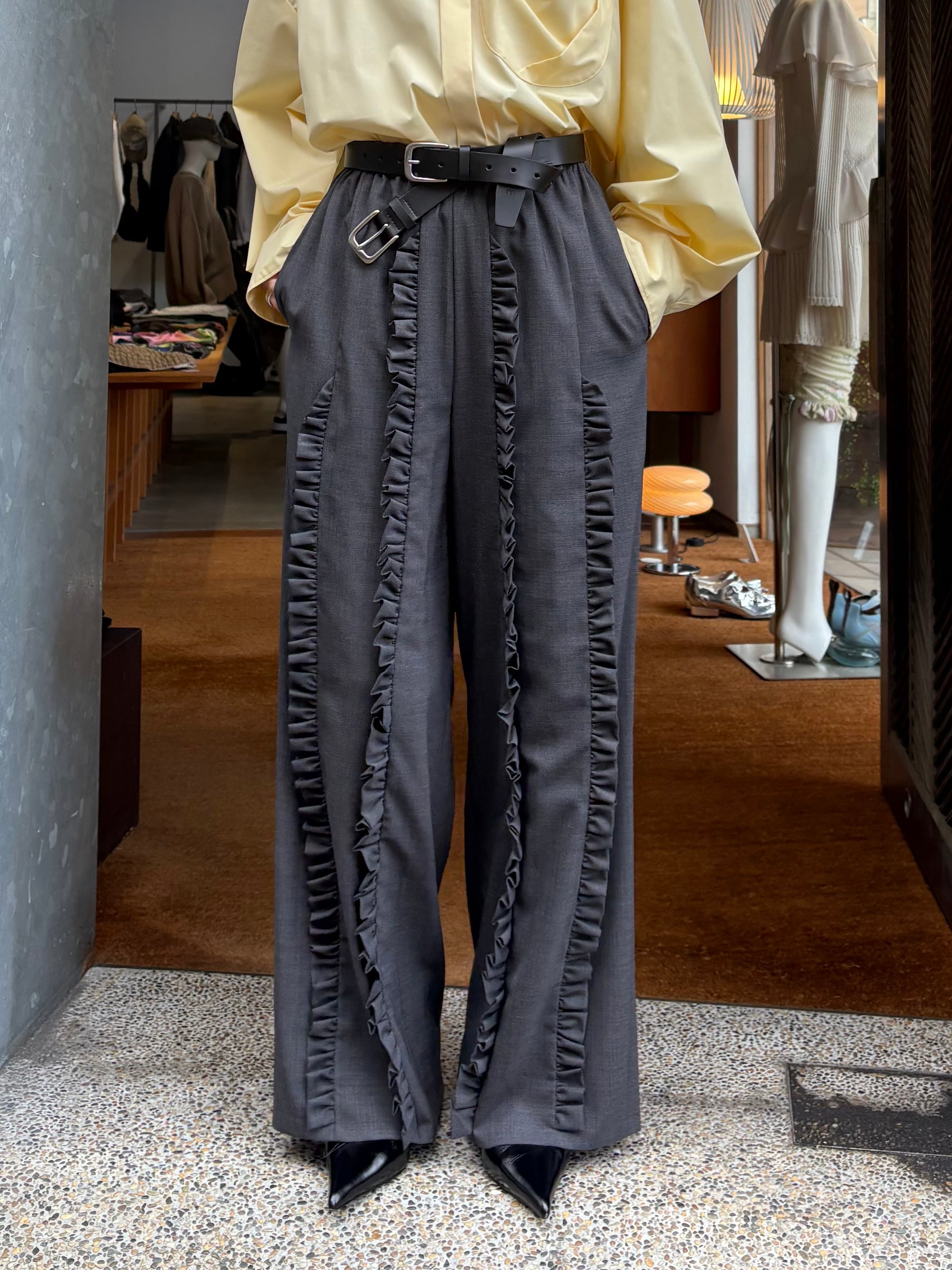 26SS】ENFOLD エンフォルド / フリルパンツ / FRILL TROUSERS | TRENT