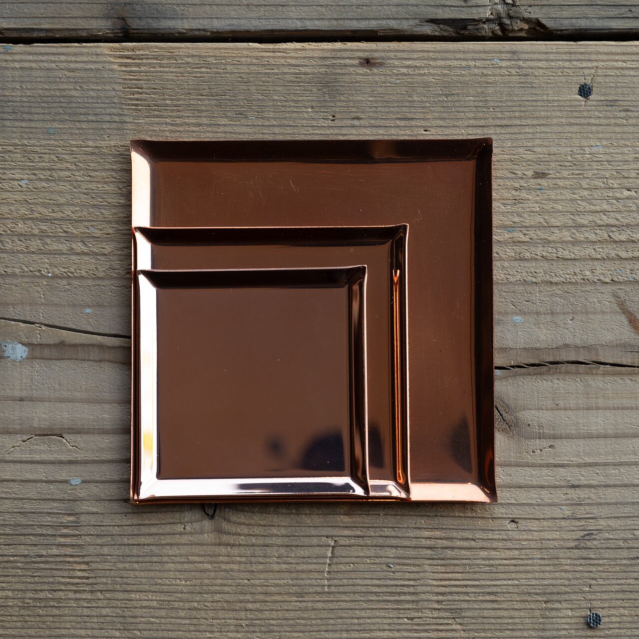 銅のスクエアトレイ（75mm×75mm）つや無し｜つや有り》a.278