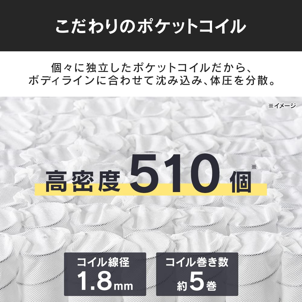 アイリスプラザ こだわり10層構造ポケットコイルマットレス セミダブル