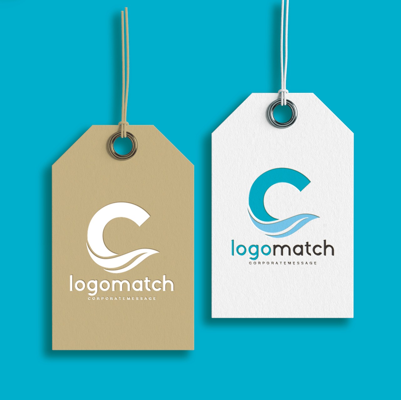 優雅な波のCのロゴ