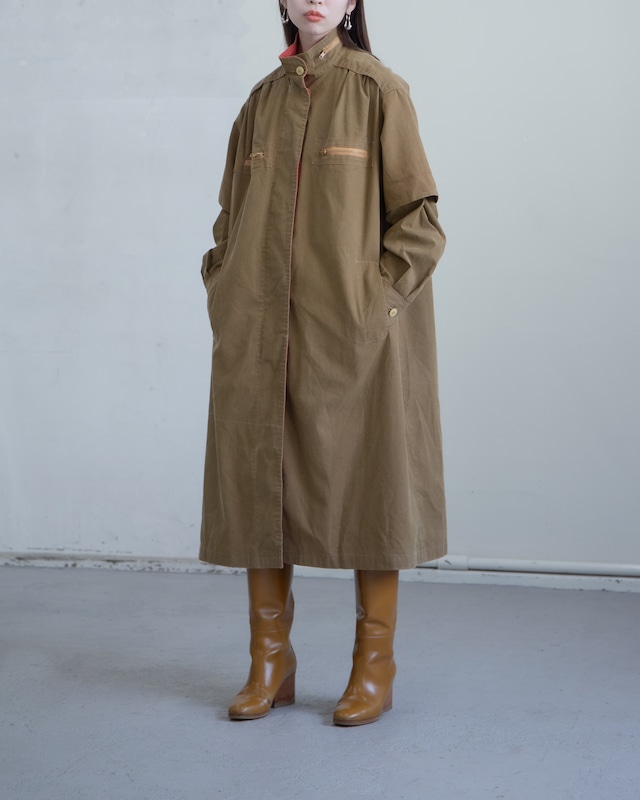 1980s European vintage - back gathering layer coat