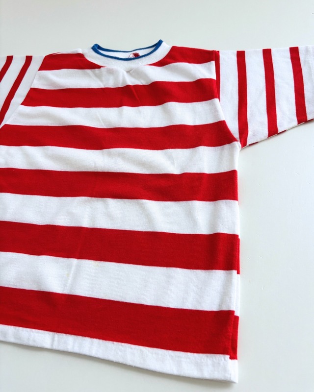 【4-6T相当・vintage】USA製　Healthtexボーダーtee