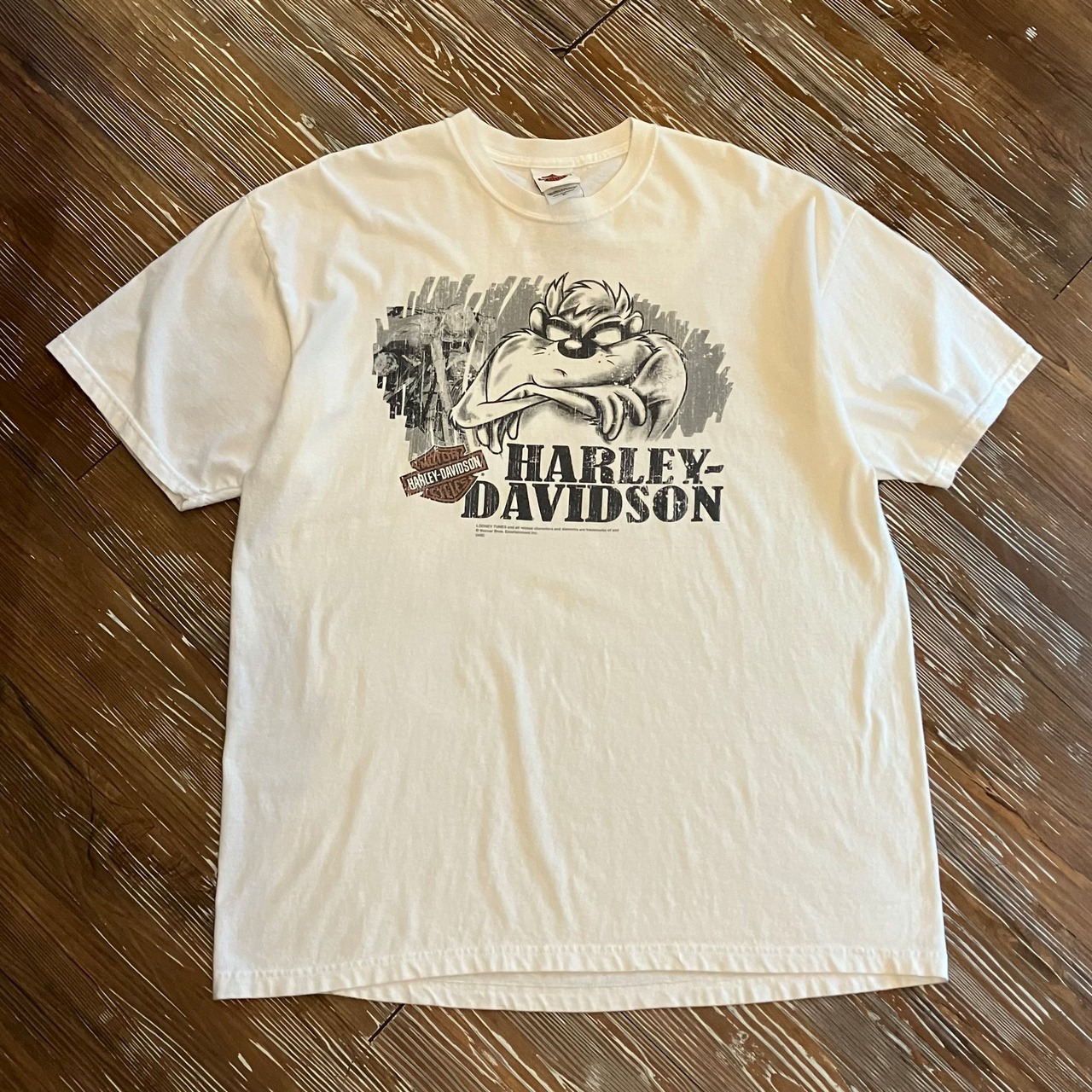 レア◎ USA製 Halrey Davidson×LOONEY TUNES Print T-Shirt “White  
