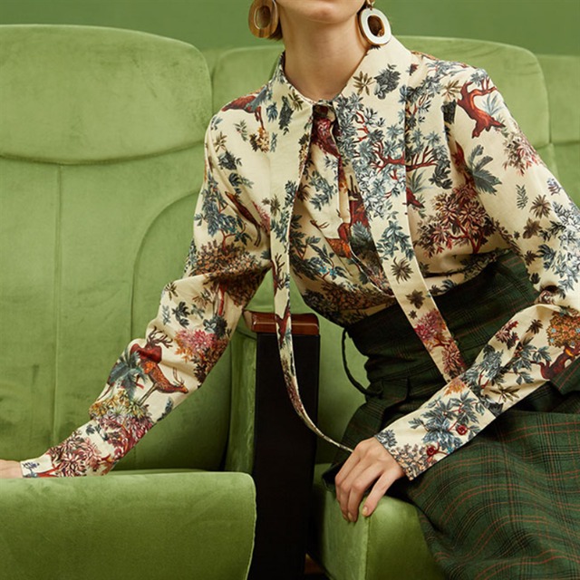 ロングカラーデザインシャツ　10947