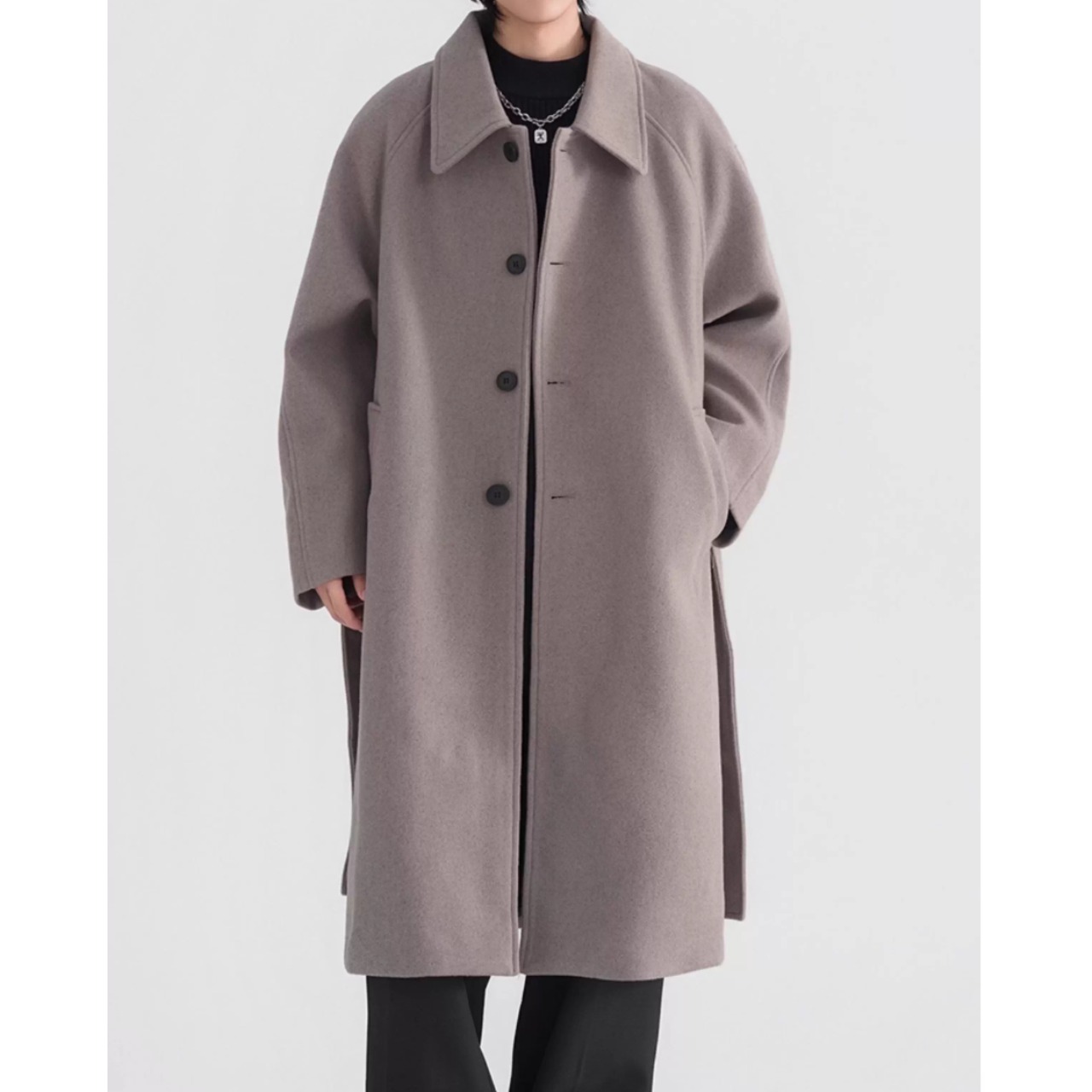 ドロップショルダー オーバーサイズコート af0405