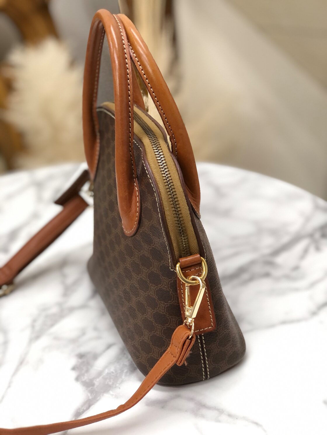 希少 ミニサイズ CELINE 喋る オールドセリーヌ 2way ハンドバッグマカダム 