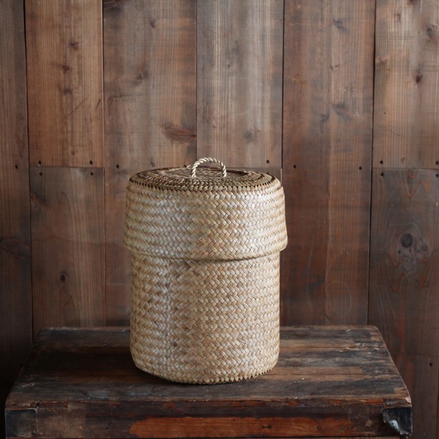 White Bamboo Basket S / Indonesia