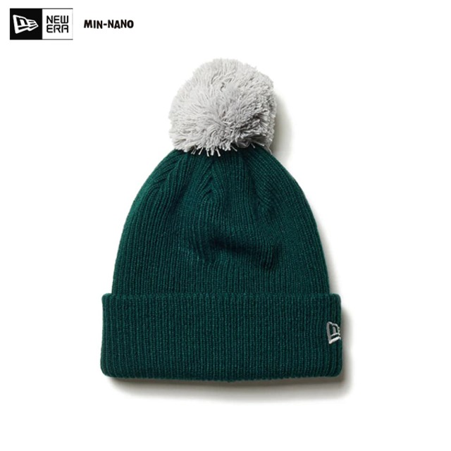 NEW ERA ニューエラ 14346902 ポンポンニット Powered by GORO NAKATSUGAWA（min-nano）ブリティッシュグリーン