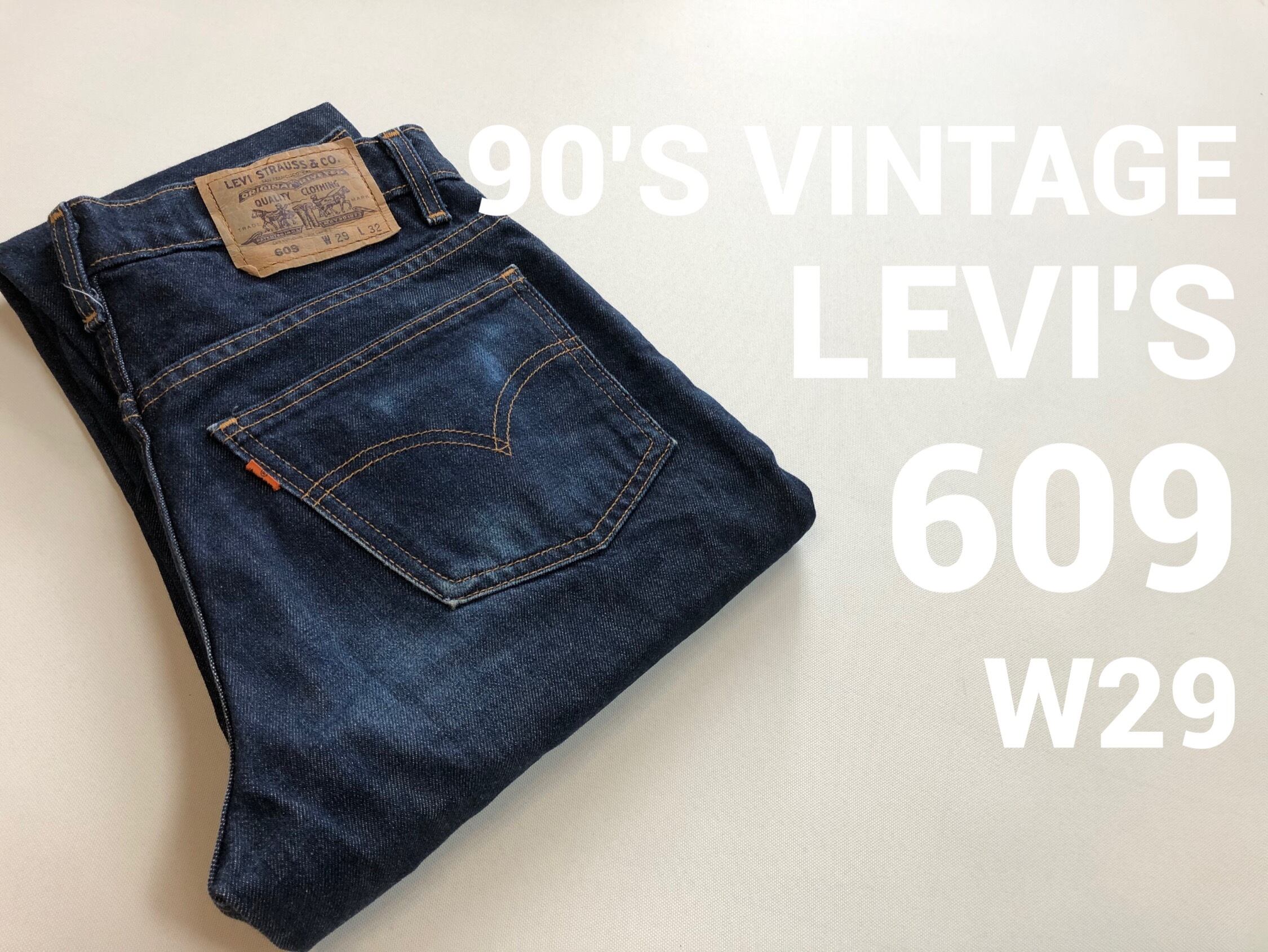 90's Levis 609 デニム スリム テーパード リーバイス濃紺