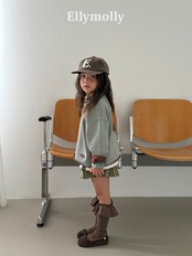 韓国子供服 / 26Autumn / ELLY MOLLY / ルフトツートンダインスウェットＴシャツ / 秋服 *5~15*