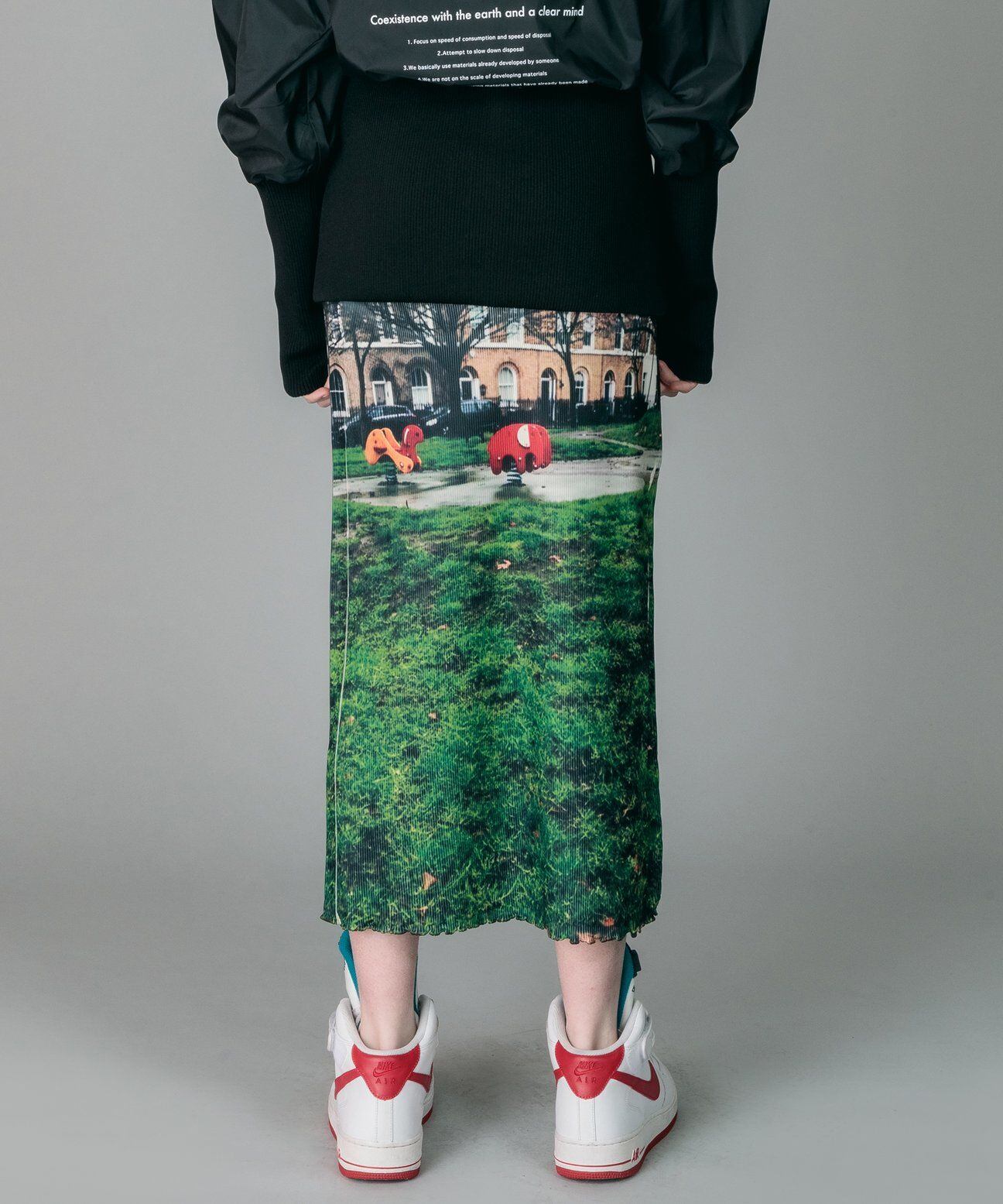 NON TOKYO / 2020A/W RIB TIGHT SKIRT (PRINT) | IAAAM ONLINE STORE