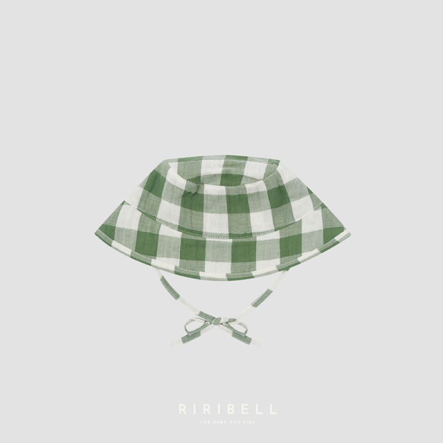 送料無料【organic zoo】Dill Gingham Bucket Sun Hat