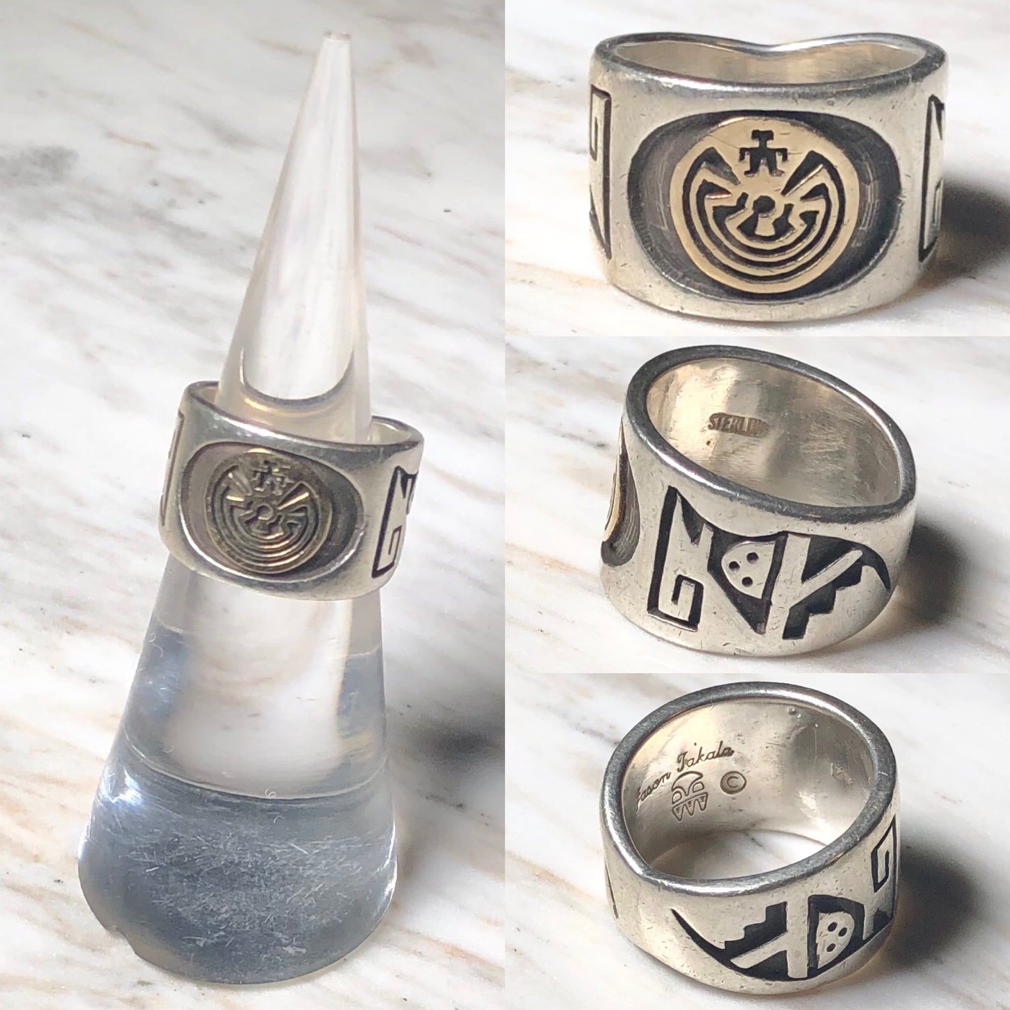 JASON TAKALA silver×k14 gold overlay ring 