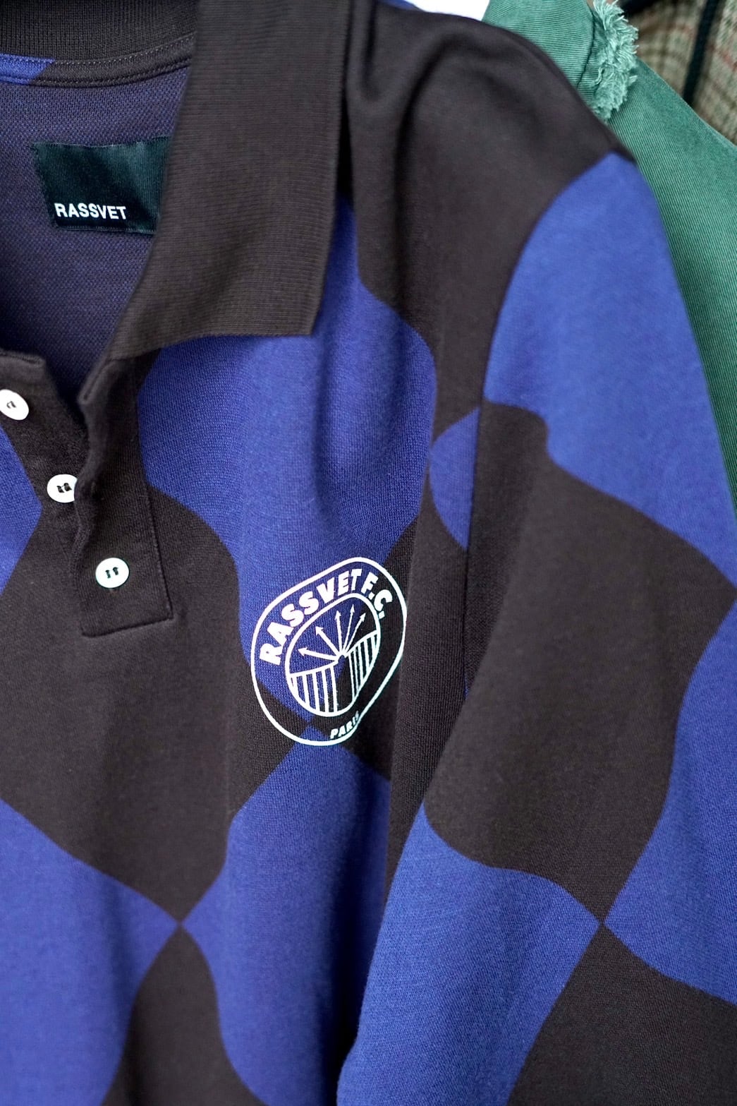 RASSVET / MEN JACQUARD LS FOOTBALL JERSEY (BLUE) | JUQUI Online