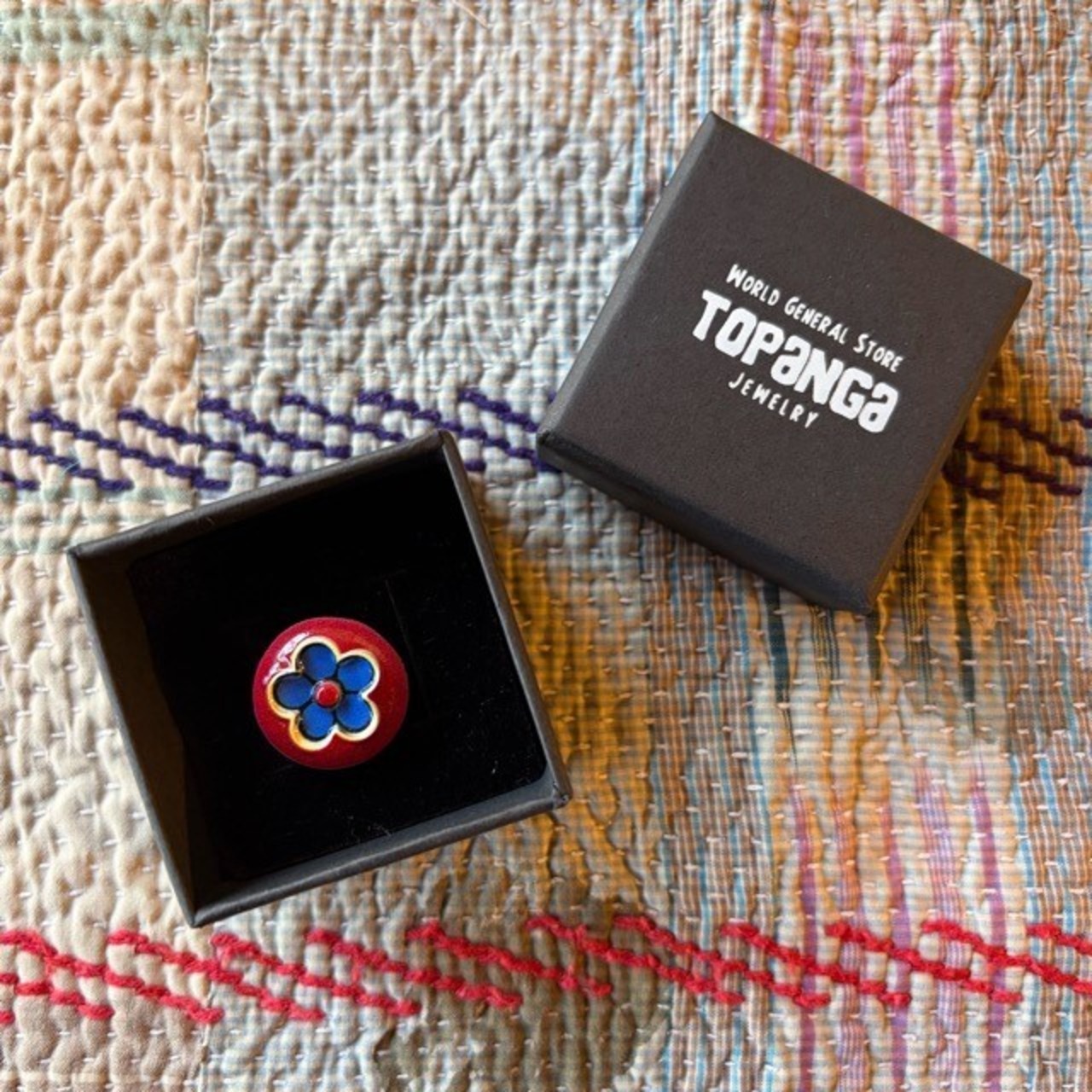 TOPANGA Jewelry  FOLK Art Ring Flower　フォークアートリング　フラワー　　指輪　リング　　Ring　