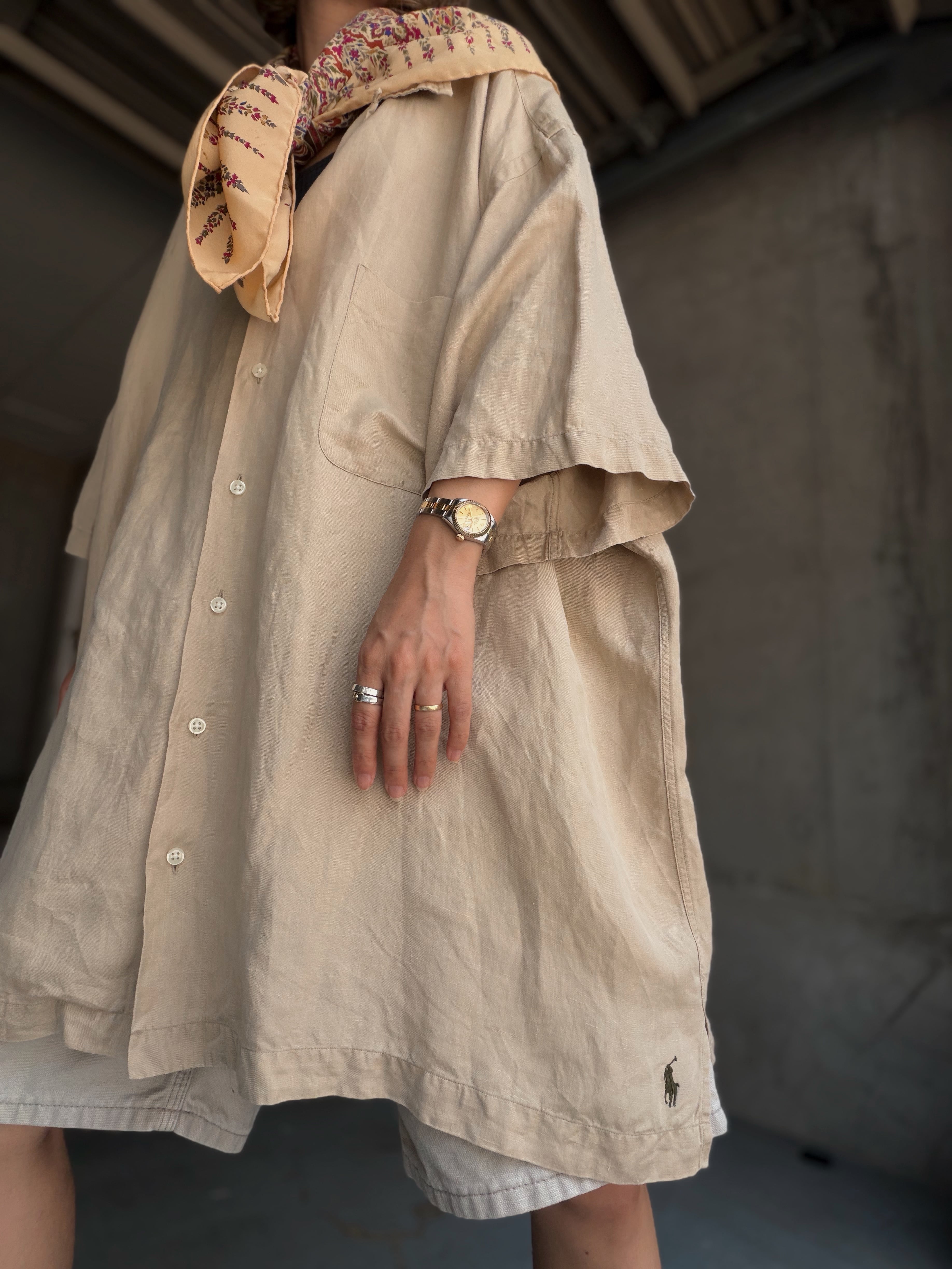 (SH1360)Polo Ralph Lauren linen silk shirt