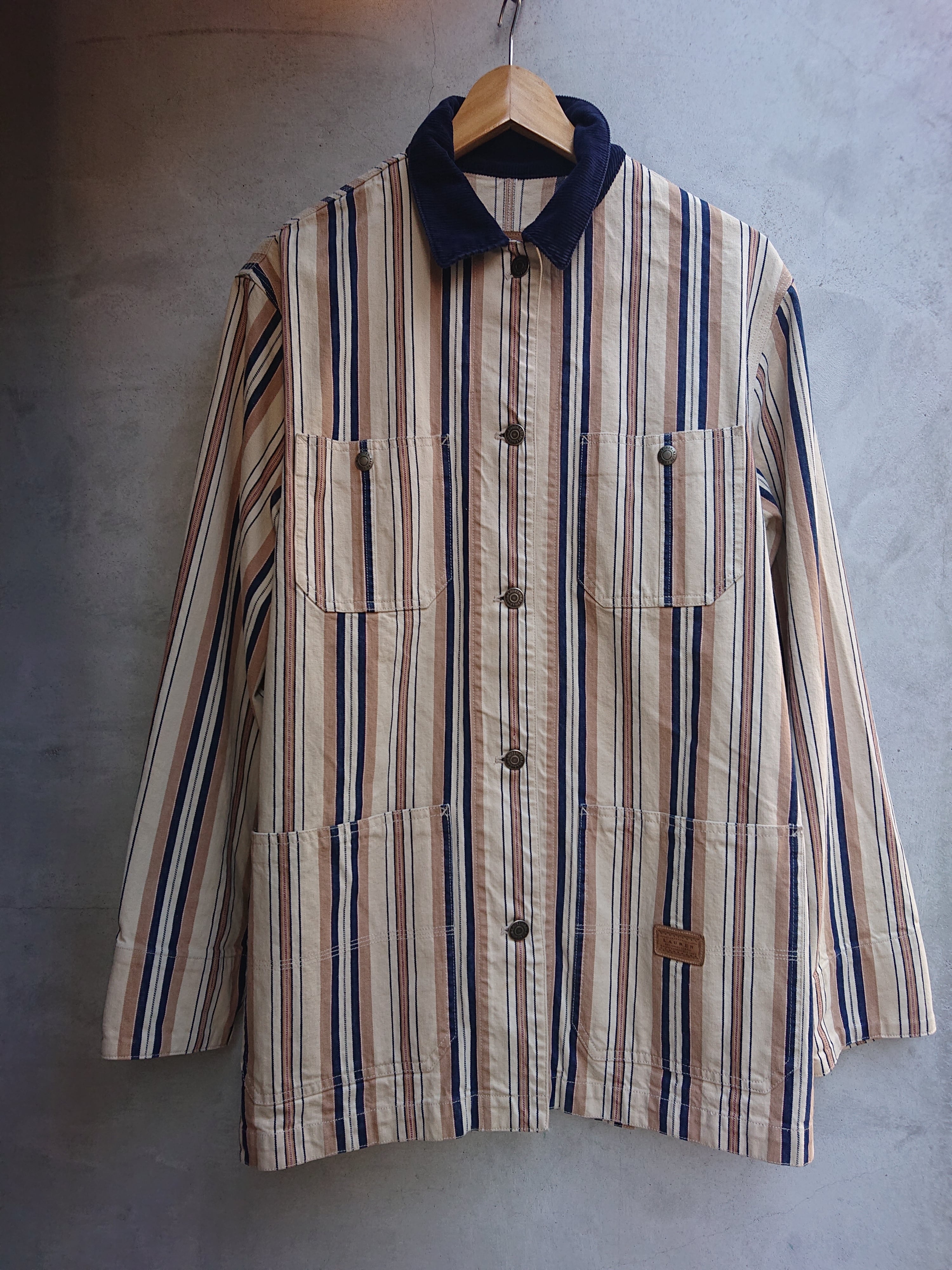 1990s LAUREN Ralph Lauren STRIPE COVERALL