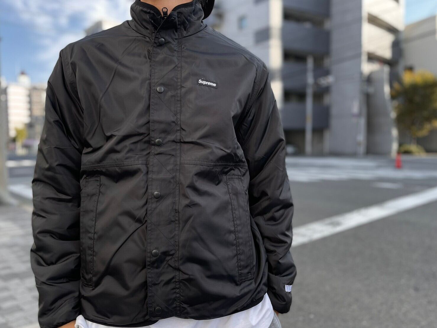 Supreme 20AW REVERSIBLE COLORBLOCKED FLEECE JACKET SMALL RED  