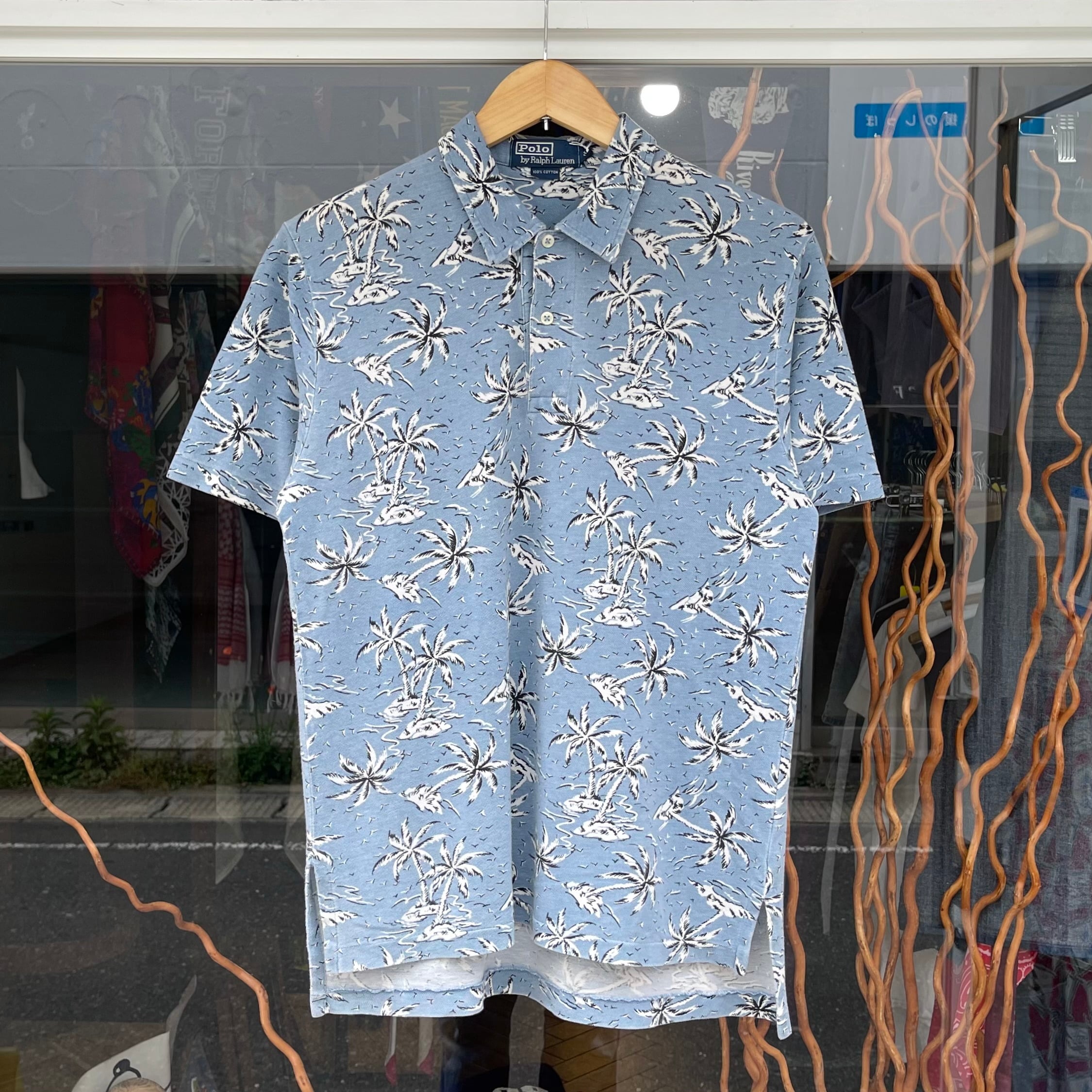 【Sz:S】90s ラルフローレン ヤシの木 ポロシャツ