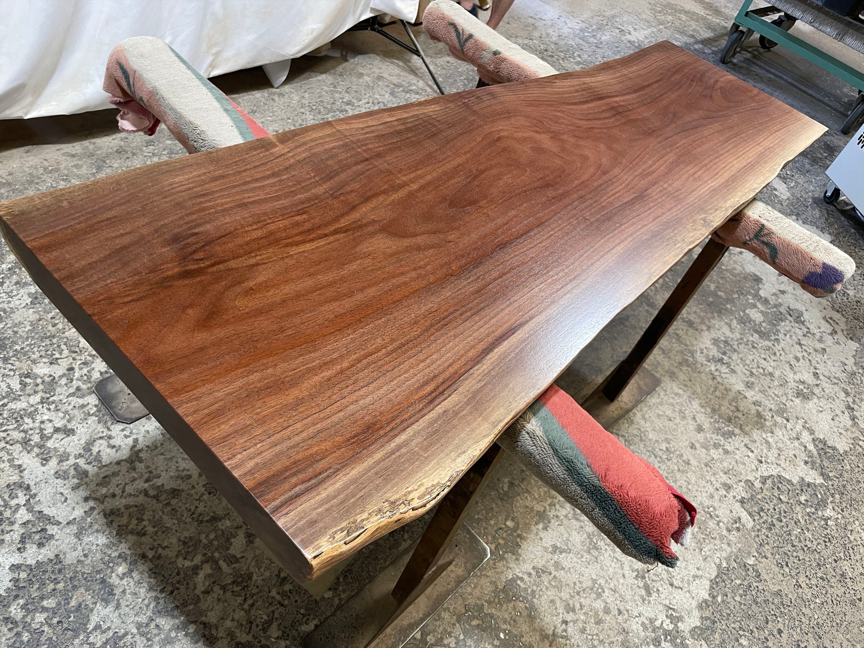 ブラックウォールナット9161 一枚板無垢 乾燥材 1710x410-460