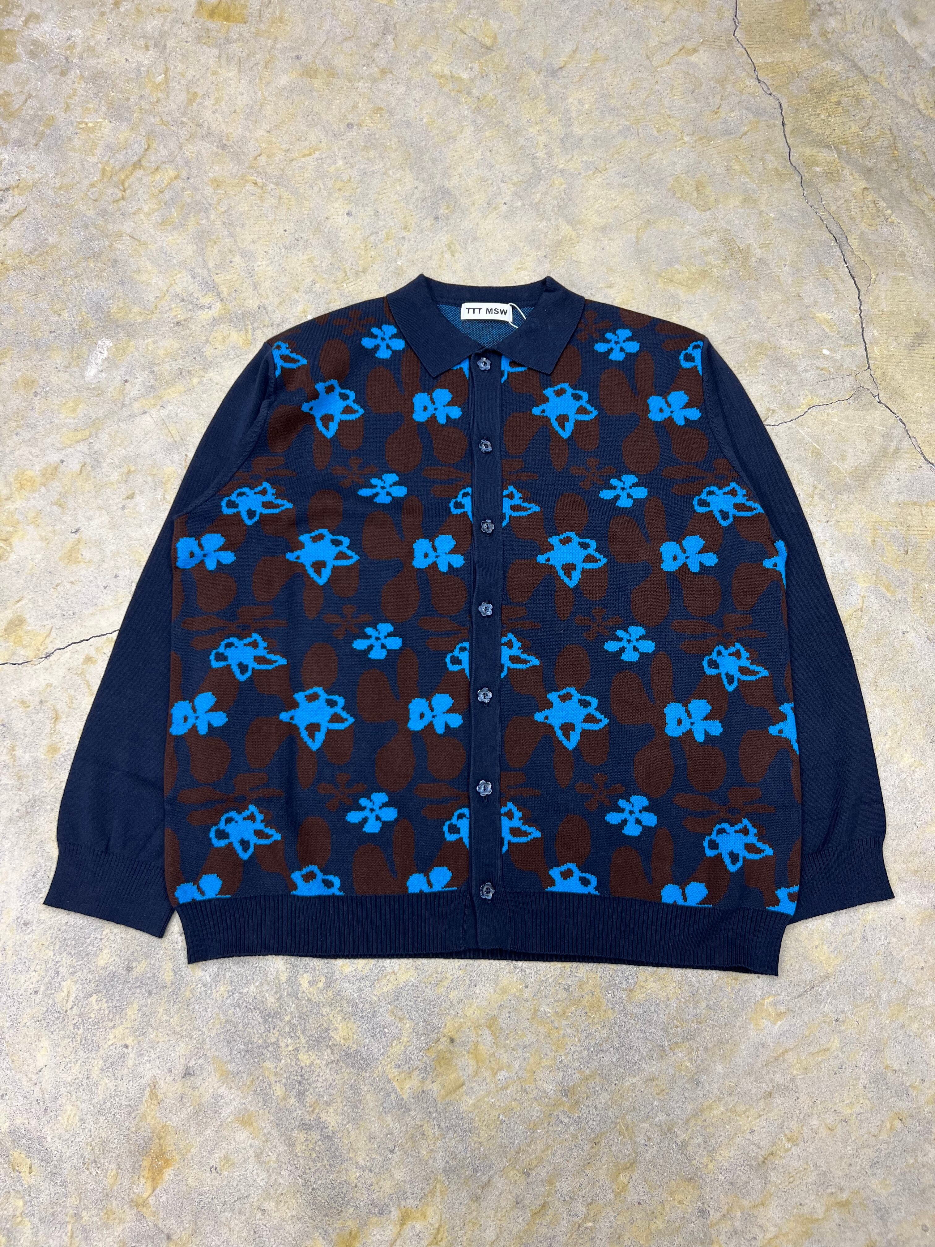 TTT MSW | Flower camo knit polo | blue | HOWDAY