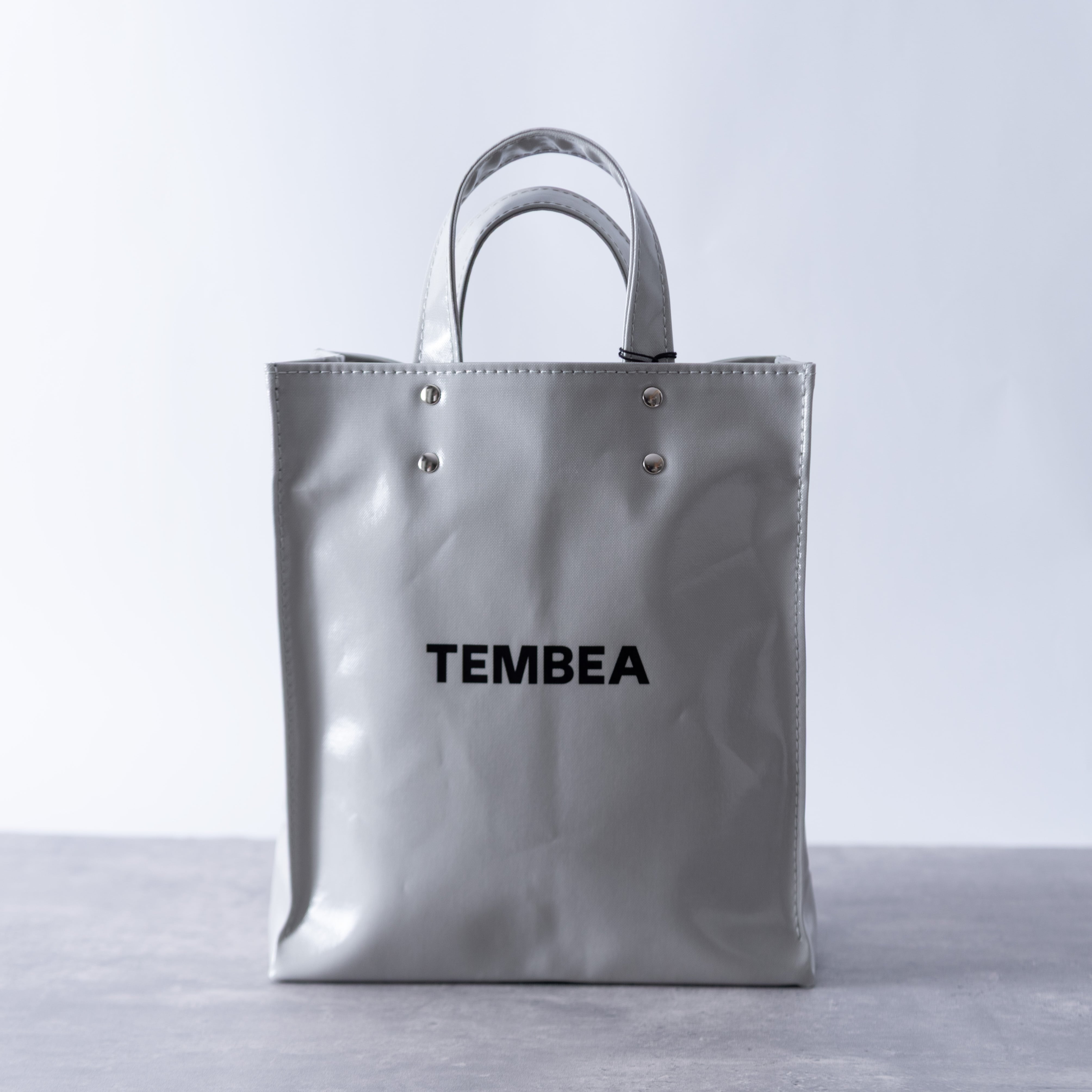 TEMBEA│PAPER TOTE SMALL ICE-GREY｜テンベア｜ペーパートート