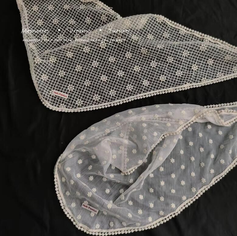 2kindsフラワー刺繍ボンネット